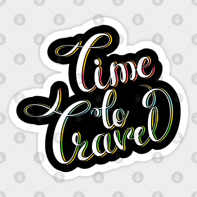 Time to Travel Sticker by designbek